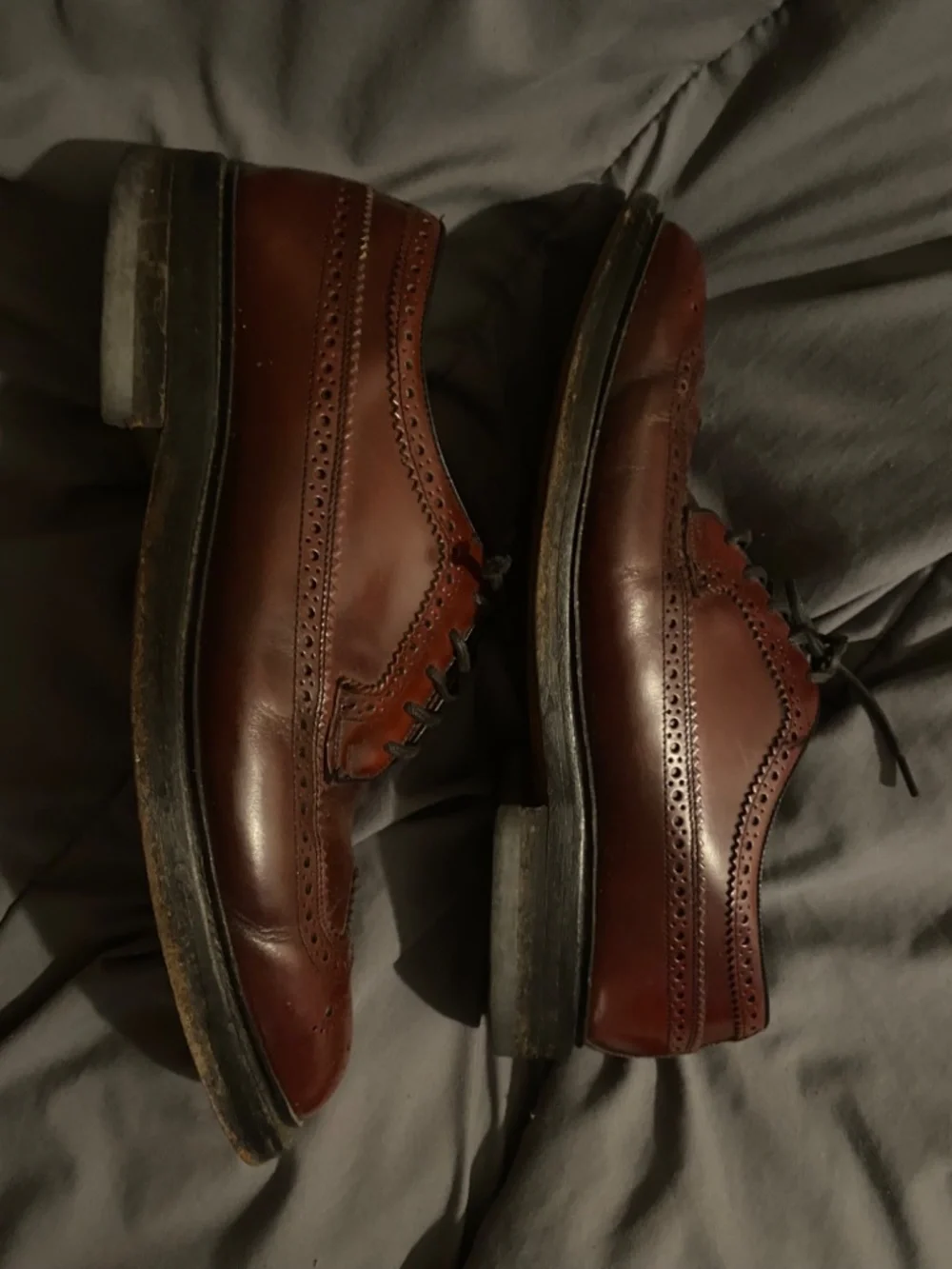 burgundy leather wingtip oxfords